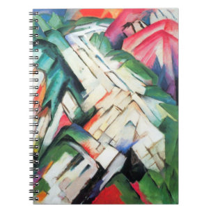 Bergen (Landschap) van Franz Marc, Vintage Kunst Notitieboek