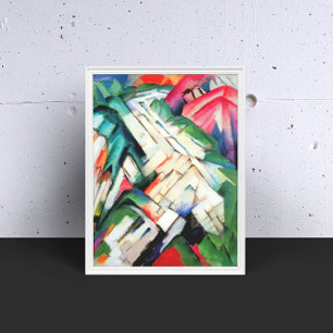 Bergen (Landschap) van Franz Marc, Vintage Kunst Poster