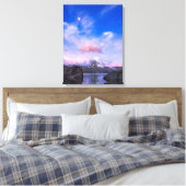 Bergen | Matterhorn & Lake Stellisee Canvas Afdruk (Insitu (Slaapkamer))