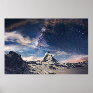 Bergen   Matterhorn Zermatt Zwitserland Poster