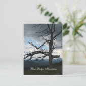 bergen met blauwe bergmassief briefkaart (Staand voorkant)