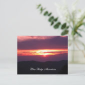 bergen met blauwe bergmassief briefkaart (Staand voorkant)