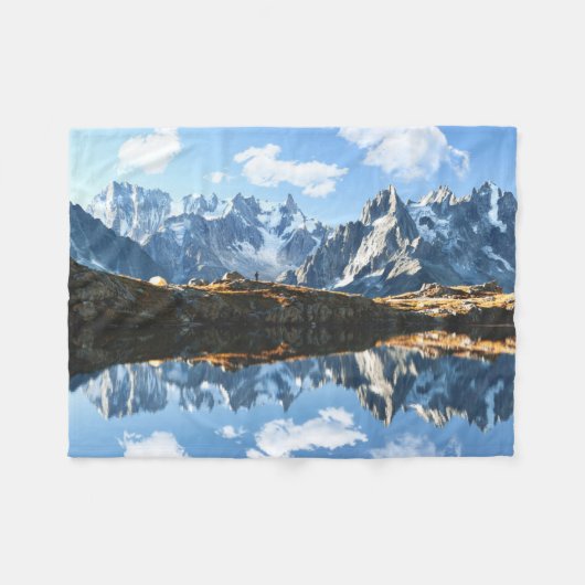 Bergen | Mont Blanc Massif, Frankrijk Fleece Deken (Voorkant (Horizontaal))