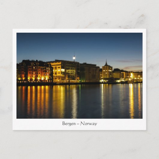 Bergen Noorwegen Briefkaart (Voorkant)