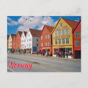 Bergen, Noorwegen Briefkaart
