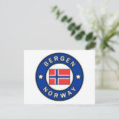 Bergen Noorwegen Briefkaart (Staand voorkant)
