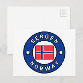 Bergen Noorwegen Briefkaart (Voorkant / Achterkant)