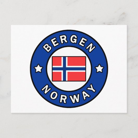 Bergen Noorwegen Briefkaart (Voorkant)
