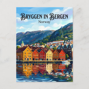 Bergen Noorwegen Briefkaart