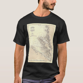  Bergen Noorwegen Kaart 1888 T-shirt