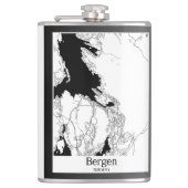 Bergen Noorwegen Moderne stadsplattegrond Heupfles (Voorkant)