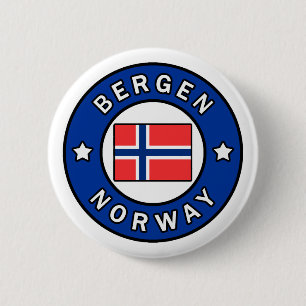 Bergen Noorwegen Ronde Button 5,7 Cm