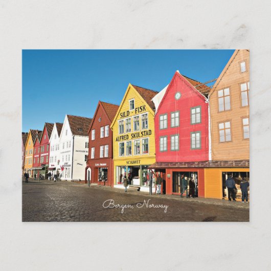 Bergen, Noorwegen, winkels en winkels Briefkaart (Voorkant)