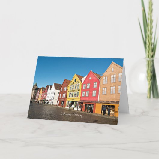 Bergen, Noorwegen, winkels en winkels Kaart (Voorkant)
