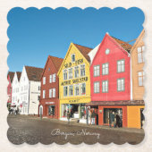 Bergen, Noorwegen, winkels en winkels Kartonnen Onderzetters (Voorkant)