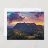 Bergen op Sunset Briefkaart (Voorkant / Achterkant)