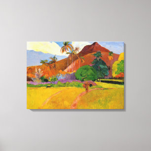 "Bergen op Tahiti" - Paul Gauguin Canvas Afdruk
