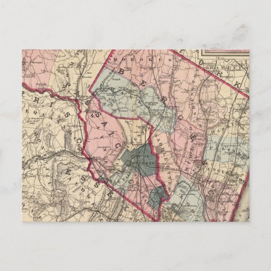 Bergen, Passaic Cos, NJ Briefkaart (Voorkant)