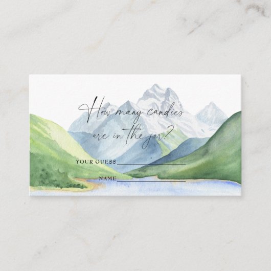 Bergen - raad eens hoeveel snoepjes informatiekaartje (Voorkant)