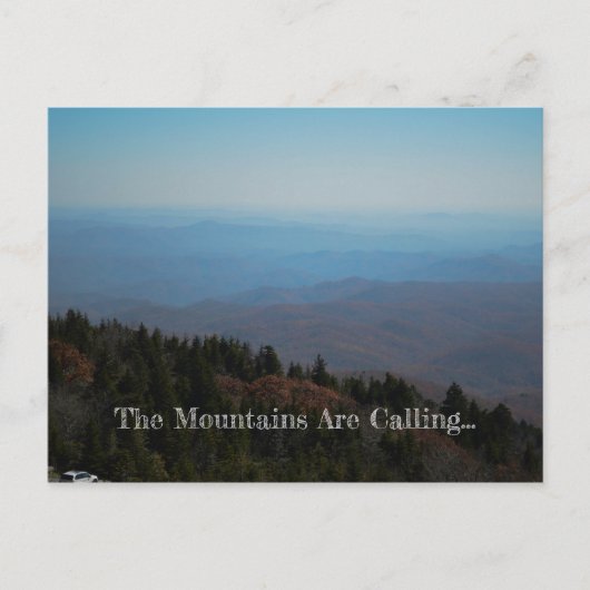 bergen roepen briefkaart (Voorkant)