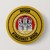 Bergen Round Emblem Ronde Button 7,6 Cm (Voorkant)