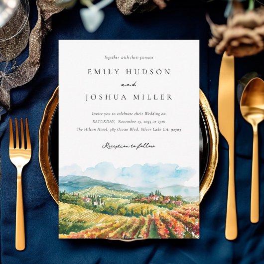 bergen rustieke wijnmakerij landschap bruiloft kaart