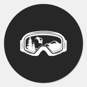 Bergen Snowboard Goggles Cool Snowboarding Sneeuw Ronde Sticker