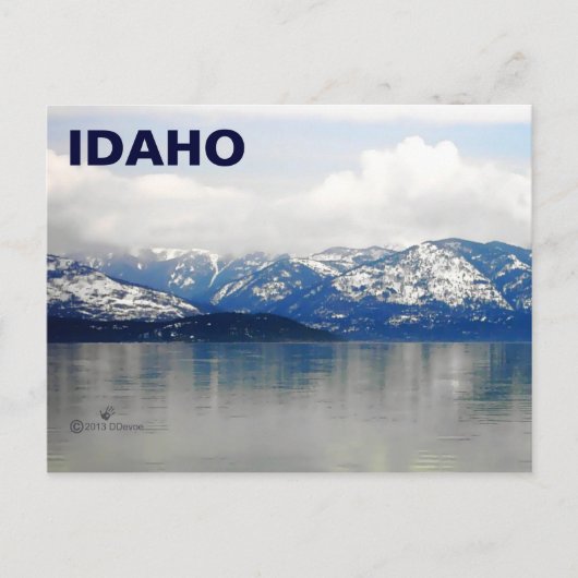 Bergen van het meer briefkaart (Voorkant)