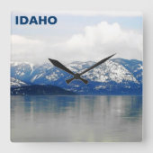 Bergen van het meer vierkante klok (Voorkant)