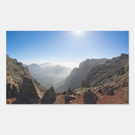 Bergen van La Palma Rechthoekige Sticker (Voorkant)
