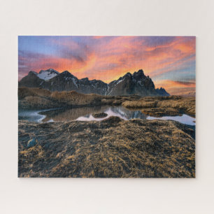 Bergen   Vesturhorn Mountain IJsland Legpuzzel