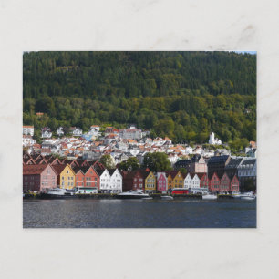 Bergen Waterfront, Noorwegen Briefkaart
