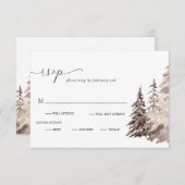 Bergen woestijn Rustic Wedding RSVP Kaart (Voorkant / Achterkant)