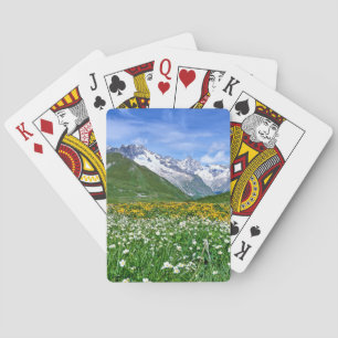 Bergen Zwitserse Alpen Vallei Lente Pokerkaarten