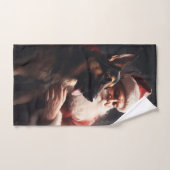 Berger Allemand Avec Noël Festif Du Père Noël (Serviette à main)