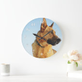 berger allemand, belle horloge murale & votre phot (Maison)