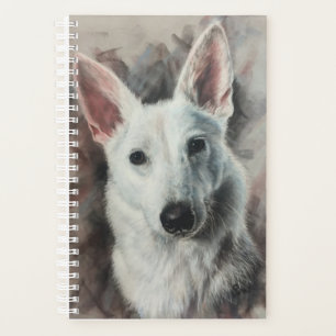 Berger allemand blanc GSD heureux chien