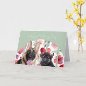 Berger allemand : Carte de jour des mères (Fleur jaune)