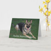 Berger allemand : carte Fête des pères (Fleur jaune)