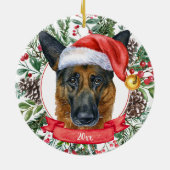 Berger Allemand Custom Chien Ornement de Noël (Dos)