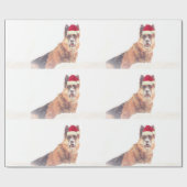 Berger allemand dans le papier de cadeau de neige (Plat)
