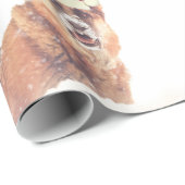 Berger allemand dans le papier de cadeau de neige (Coin rond)