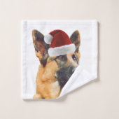 Berger allemand de belles vacances (Gant de toilette)