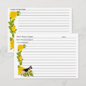 Berger allemand : De la carte de recettes de la cu (Devant / Derrière)