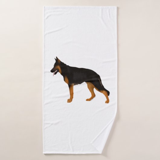 Berger Allemand Rouge Noir Blanche (Serviette de bain)