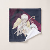 Berger Angel avec 2 Agneaux Pastorale (Gant de toilette)