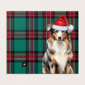 Berger australien Chien de Noël Plaid Holiday (Outside Unfolded)