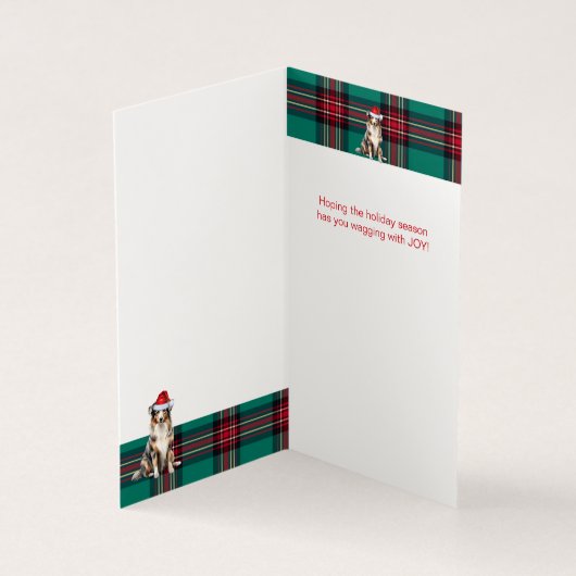 Berger australien Chien de Noël Plaid Holiday (Inside)