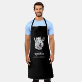 Berger Blanc Suisse King of the Kitchen Dog Schort (Gedragen)