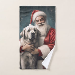 Berger d'Anatolie avec le Père Noël de Noël